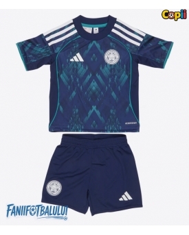 Leicester City Echipament de Fotbal Replică 2025-26 Copii Deplasare (+ Șorturi)